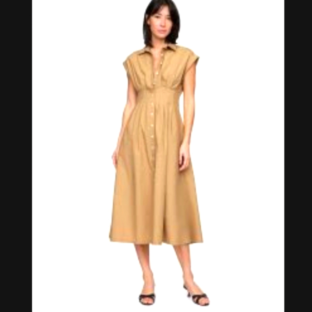 Gap Poplin Midi Shirtdress small